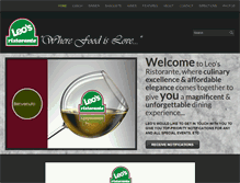 Tablet Screenshot of leosristorante.com